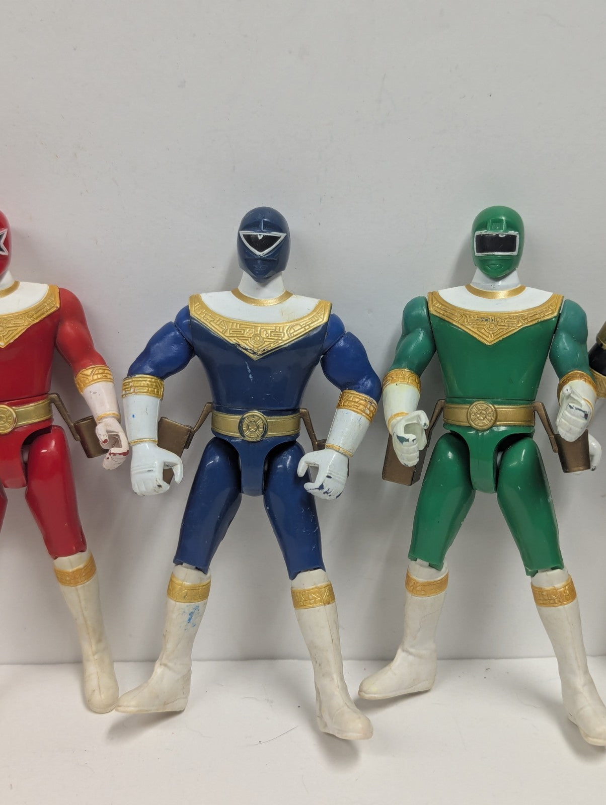 1996 Lot of 6 Vintage Power Rangers ZEO Action Figures Bandai Set