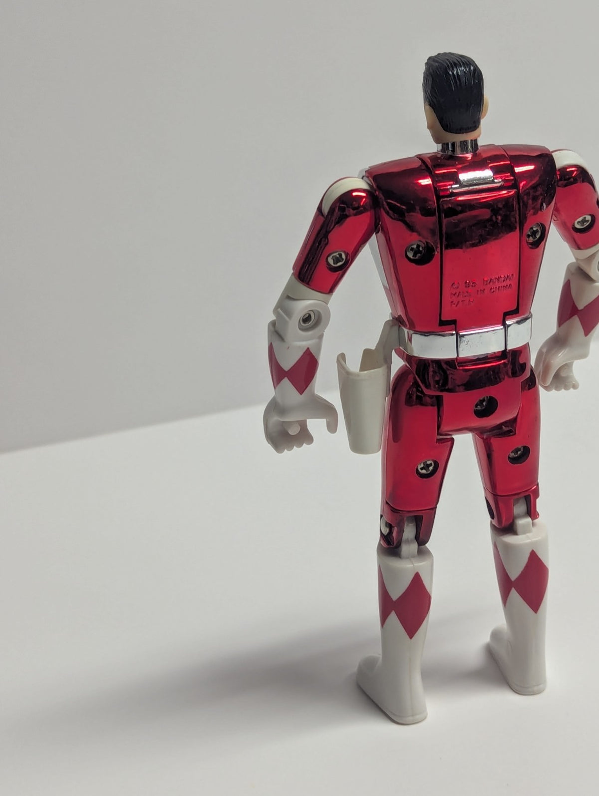 Mighty Morphin Power Rangers Red Metallic Ranger Flip Head Rocky