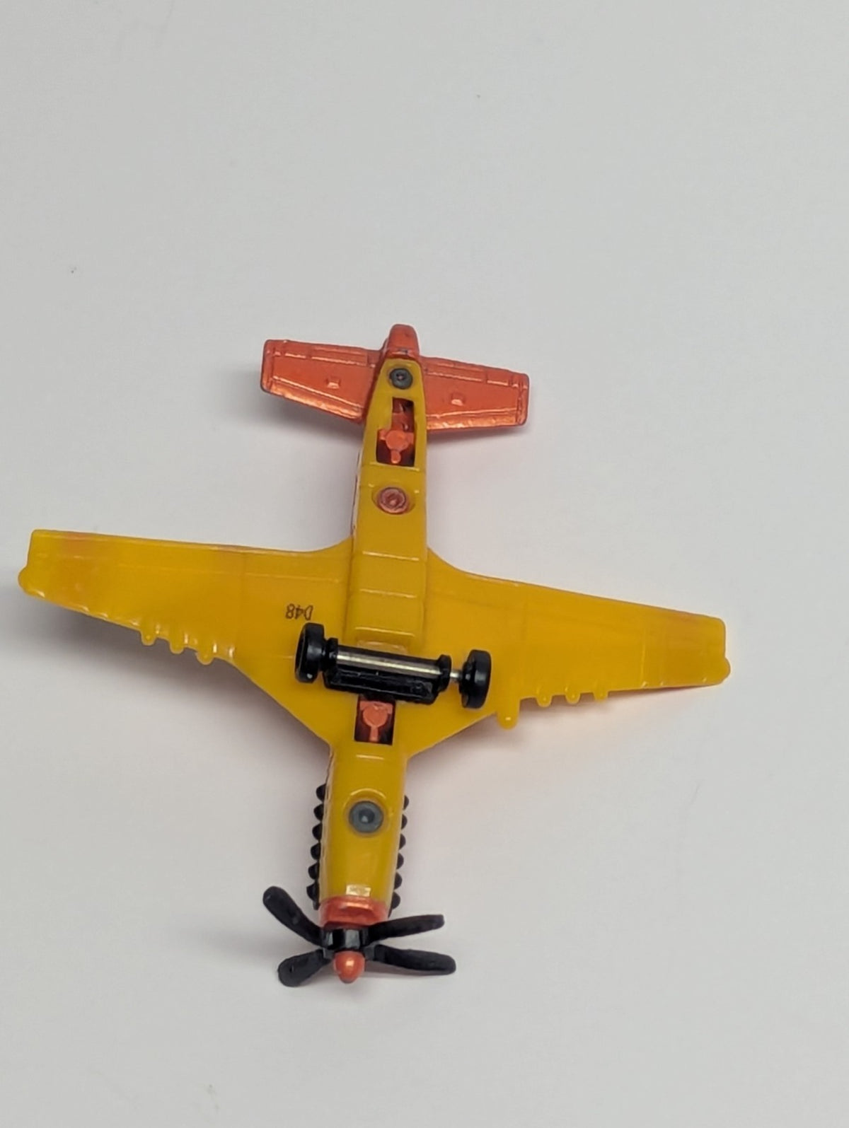 2007 Matchbox Orange/Yellow #73 Stunt Plane Diecast/Plastic Prop Airplane