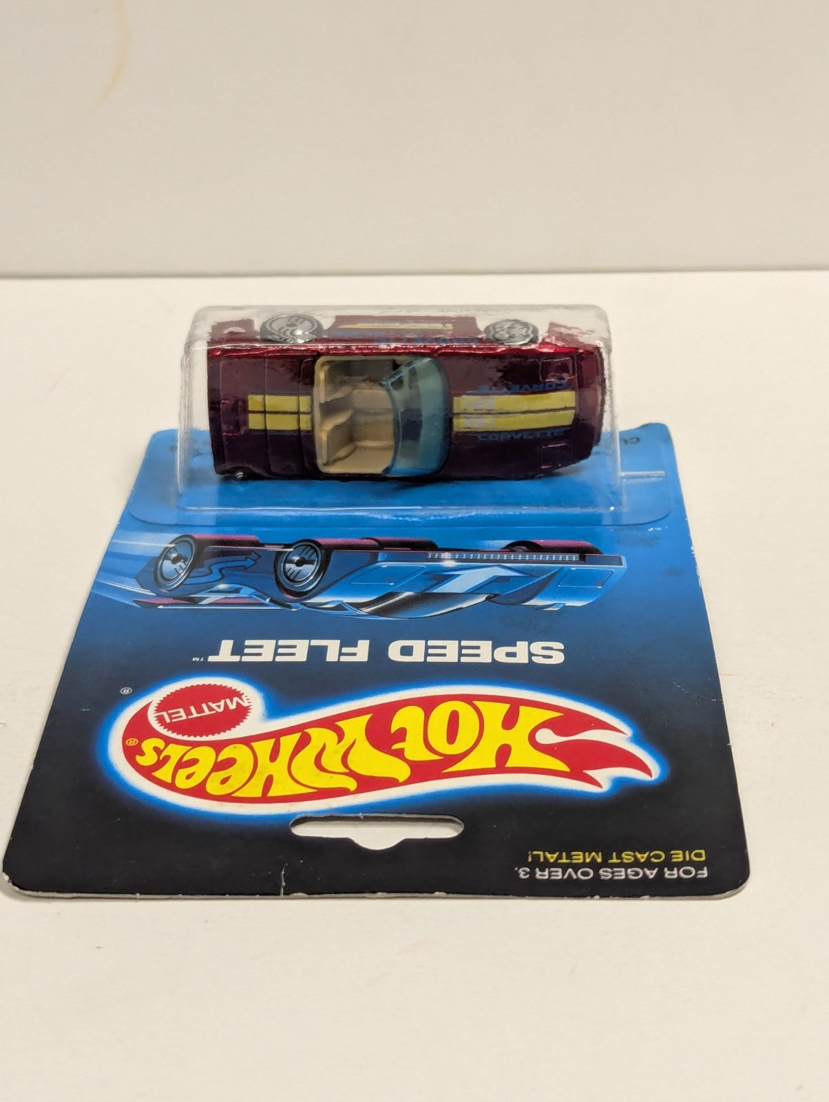 1988 Hot Wheels SPEED FLEET Custom Corvette Convertible on Card