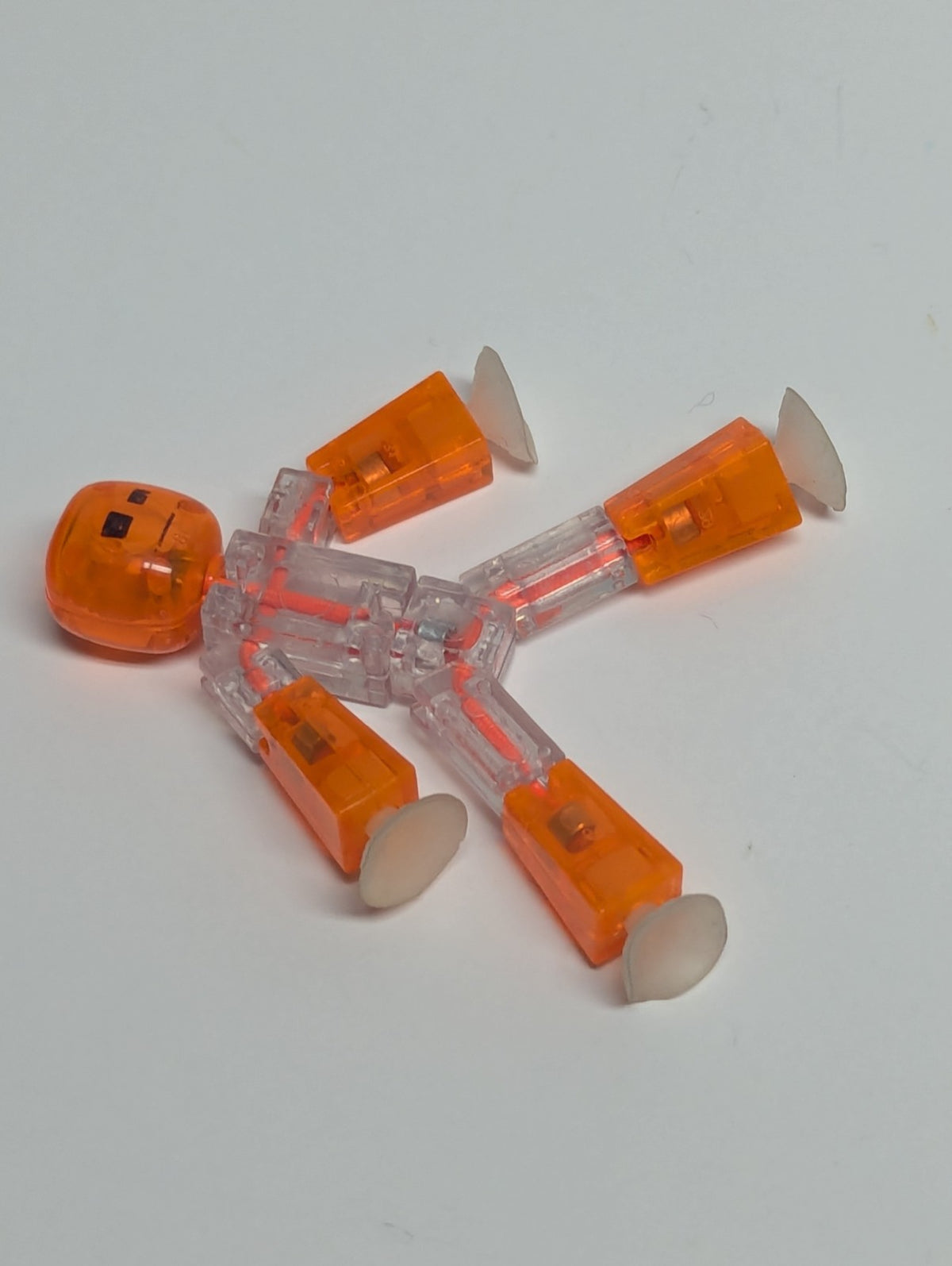 STIKBOT Orange Robot Poseable Action Figure Motion Stop Animation