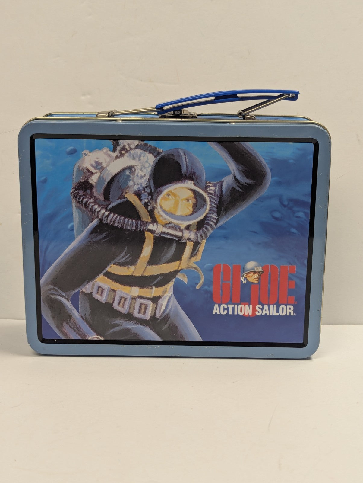 1998 GI Joe Lunch Box Hasbro Action Sailor Metal Tin Hero Blue Series 2