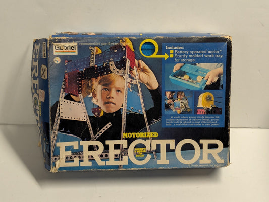 Vintage 1976 Gabriel Motorized Erector Set in Original Box