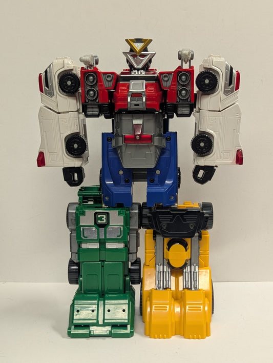 1997 Bandai Power Rangers Turbo Deluxe Double Morphing Rescue Megazord