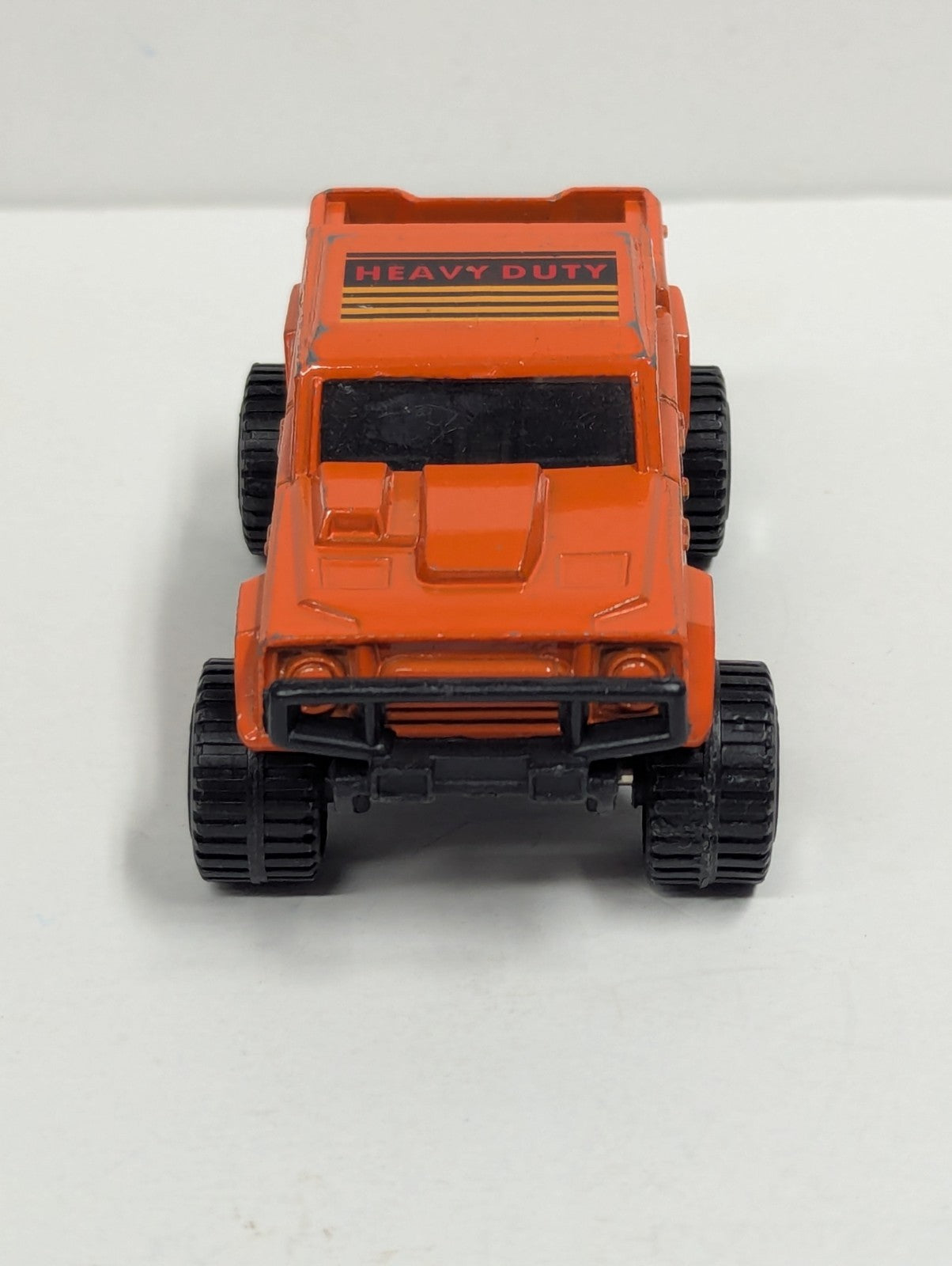 1990 Vintage Tootsietoy Lambo 002 Heavy Duty Orange Diecast Model Truck