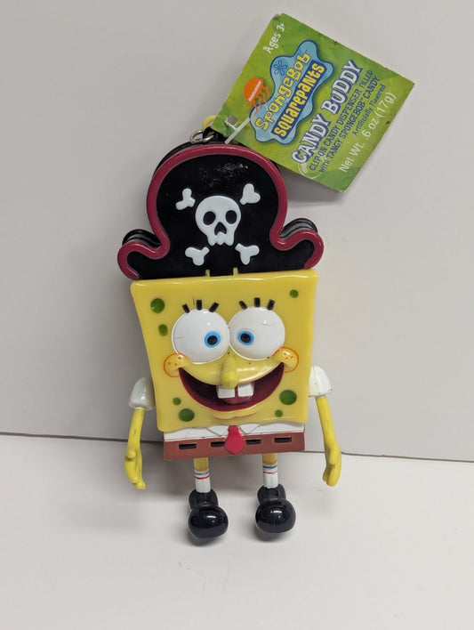 2003 Nickelodeon Pirate SpongeBob Squarepants Candy Buddy Toy Keychain with Tag