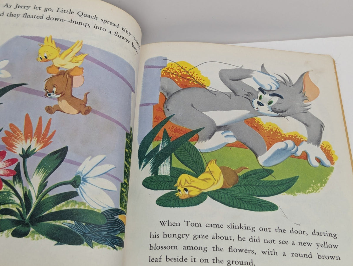 Tom and Jerry Meet Little Quack Little Golden Book Ripped 1st Page As Is