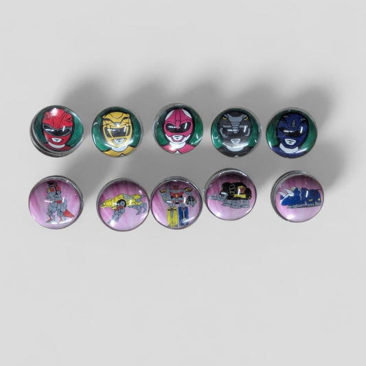 1993 Spectra Star Mighty Morphin Power Rangers & Zords Marbles Lot Of 10