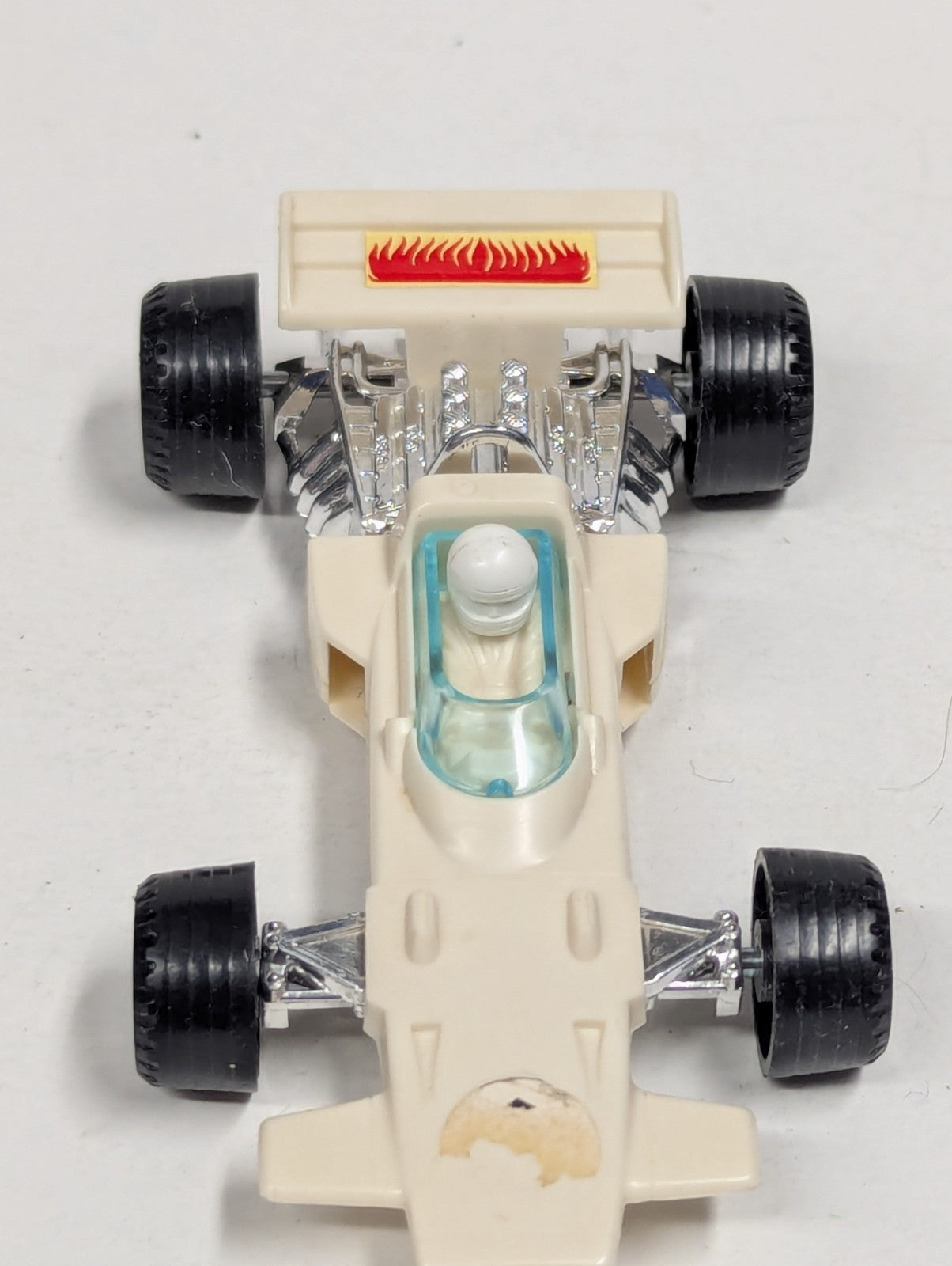 Vintage Plastic FUNMATE Open Wheel Indy Race Car - White - Made in Japan