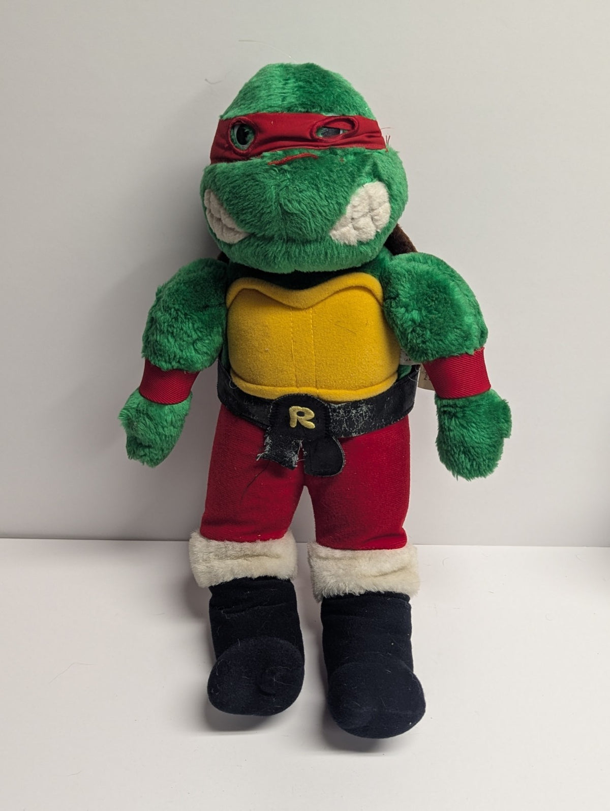 Vintage Teenage Mutant Ninja Turtles Santa Raphael Plush NO COAT Playmates