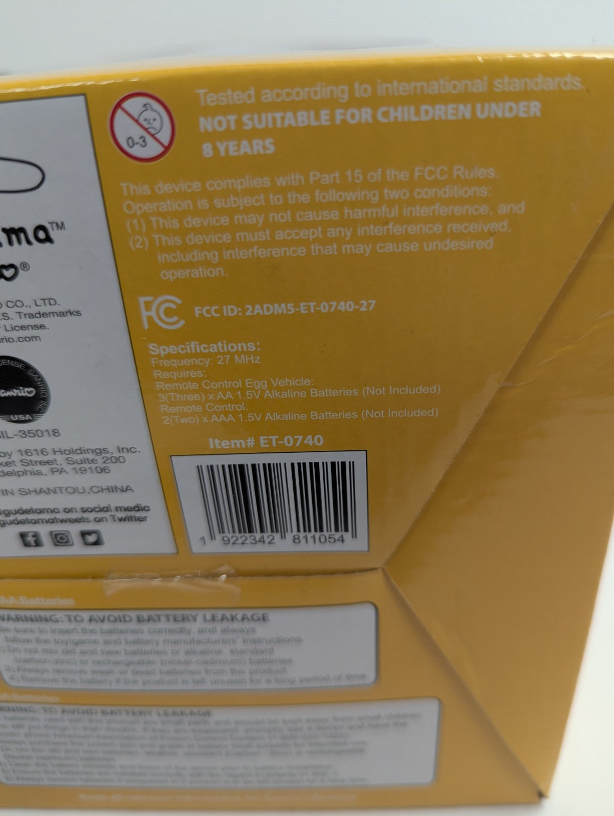 Sanrio Gudetama The Lazy Egg R/C Remote Controll Egg Vehicle