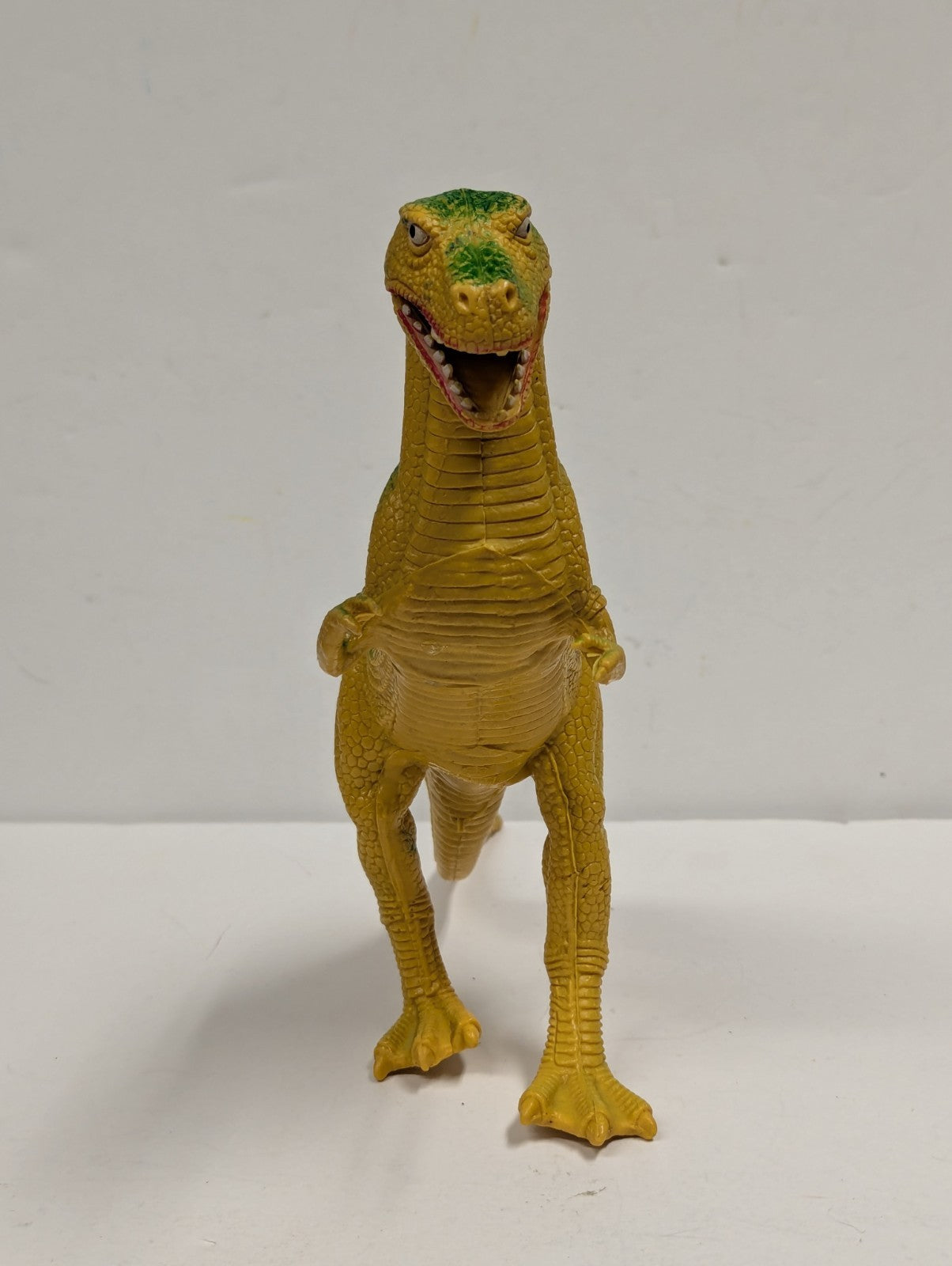 1985 Imperial Toys T Rex Yellow/Green Dinosaur Figure Hong Kong