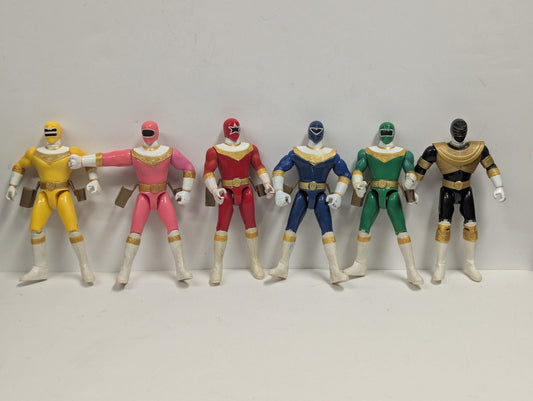 1996 Lot of 6 Vintage Power Rangers ZEO Action Figures Bandai Set