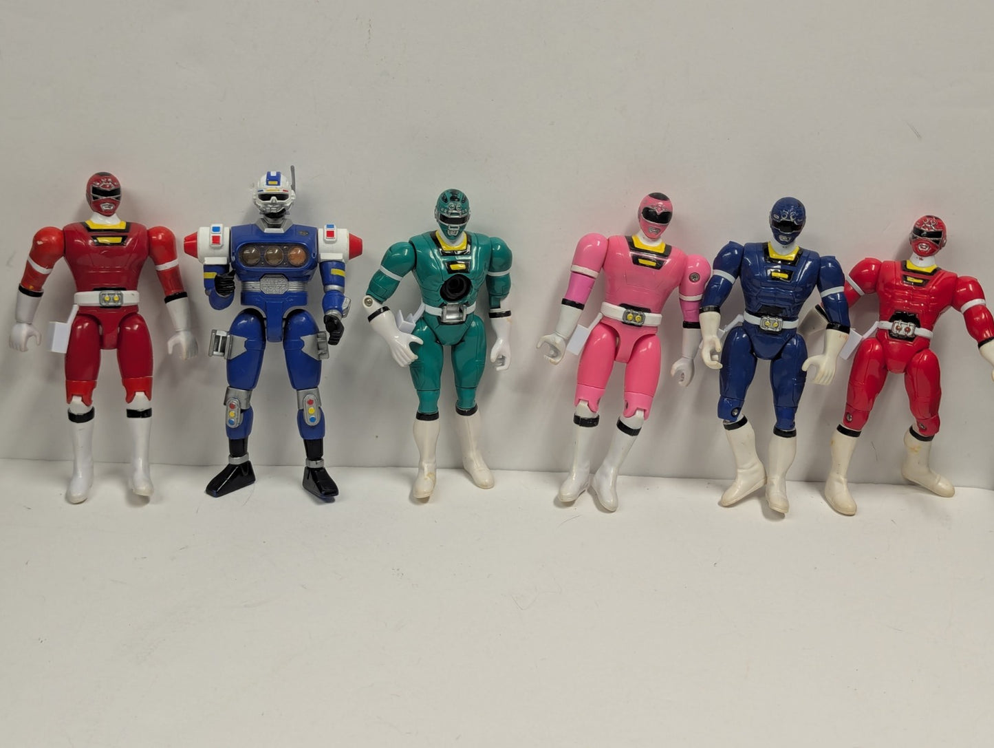 Bandai 1997 Power Rangers Turbo Shifter Action Set Of 6 Figures 