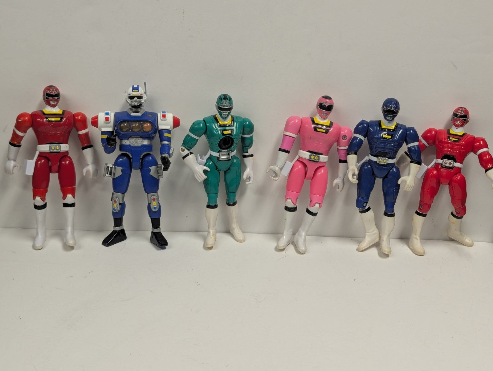 Bandai 1997 Power Rangers Turbo Shifter Action Set Of 6 Figures 