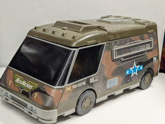 Vintage 1991 Micro Machines Camo Military Van Fold Out Playset 13C-C5710 Galoob