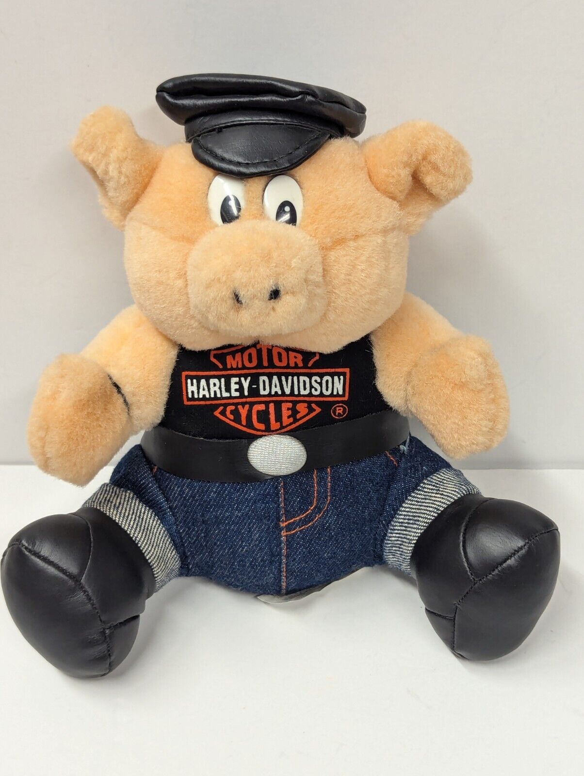 Harley Davidson Motorcycles Hawg Hog Plush 7" Pig Biker Toy 1993 Play by Play