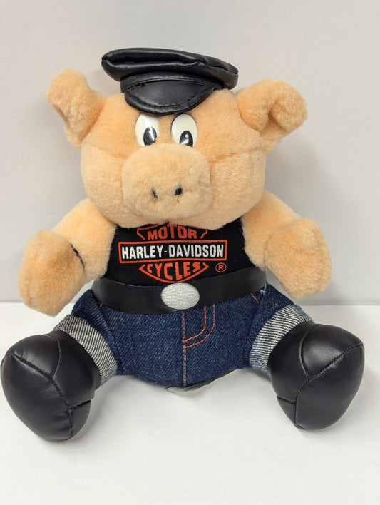 Harley Davidson Motorcycles Hawg Hog Plush 7" Pig Biker Toy 1993 Play by Play