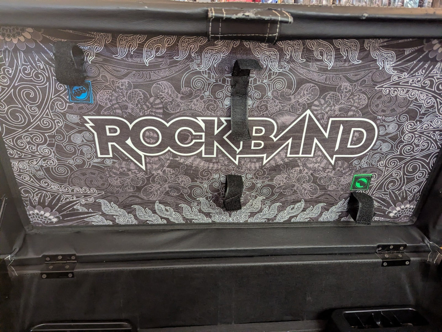 RockBand Storage Ottoman - RARE  Trays Included Storage Bench DAMAGED/WORN