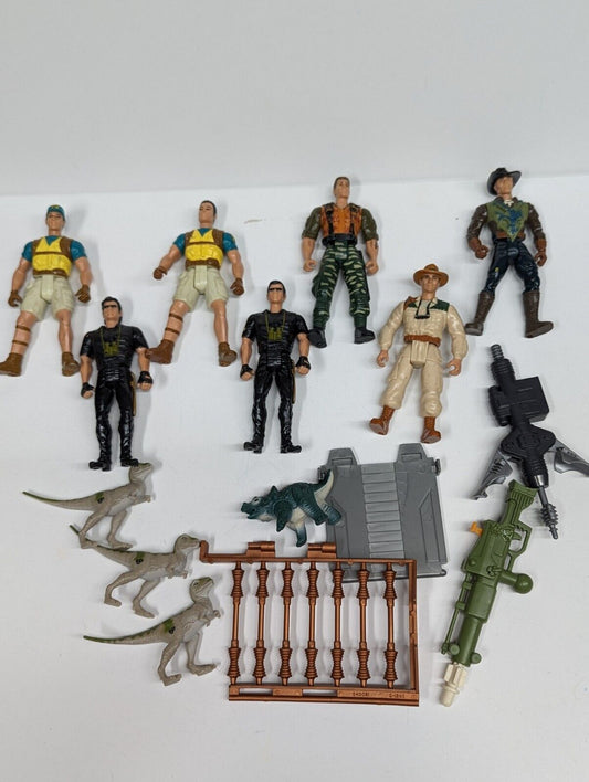 Vintage Lot of Jurassic Park Figures & ACCESSORIES