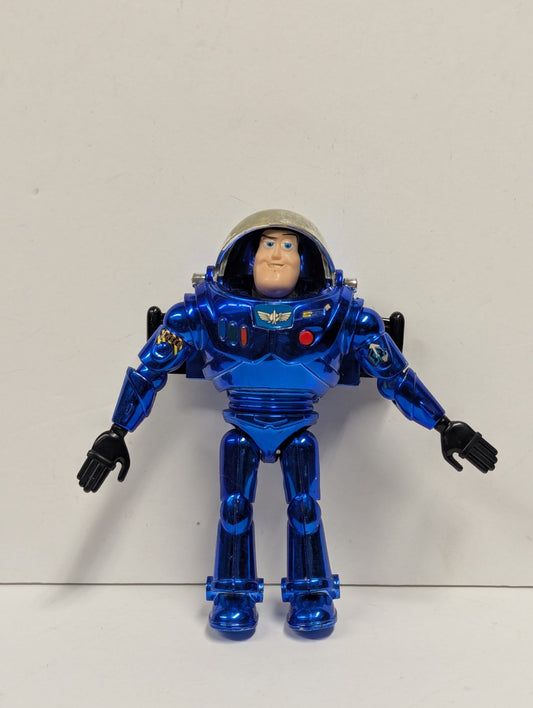 Rare Toy Story Stealth Buzz Lightyear 5” Blue Chrome by Thinkway Toys