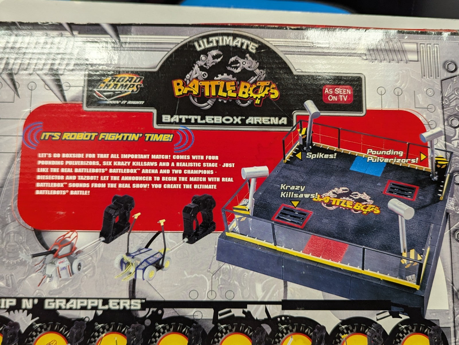 2001 BattleBots Road Champs Champions of the Arena Tazbot & Diesector CIB Tested