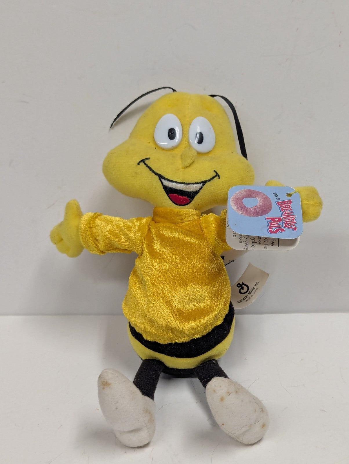 1998 General Mills Breakfast Pals Beanie Plush Honey Nut Cheerios Bee with Tag