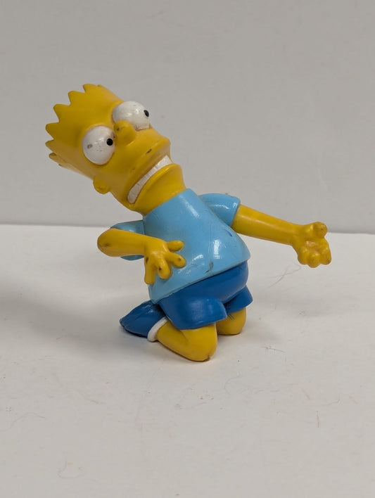 The Simpson's Bart Simpson 1990 Playing Air Guitar - 3" PVC Figure - Vintage