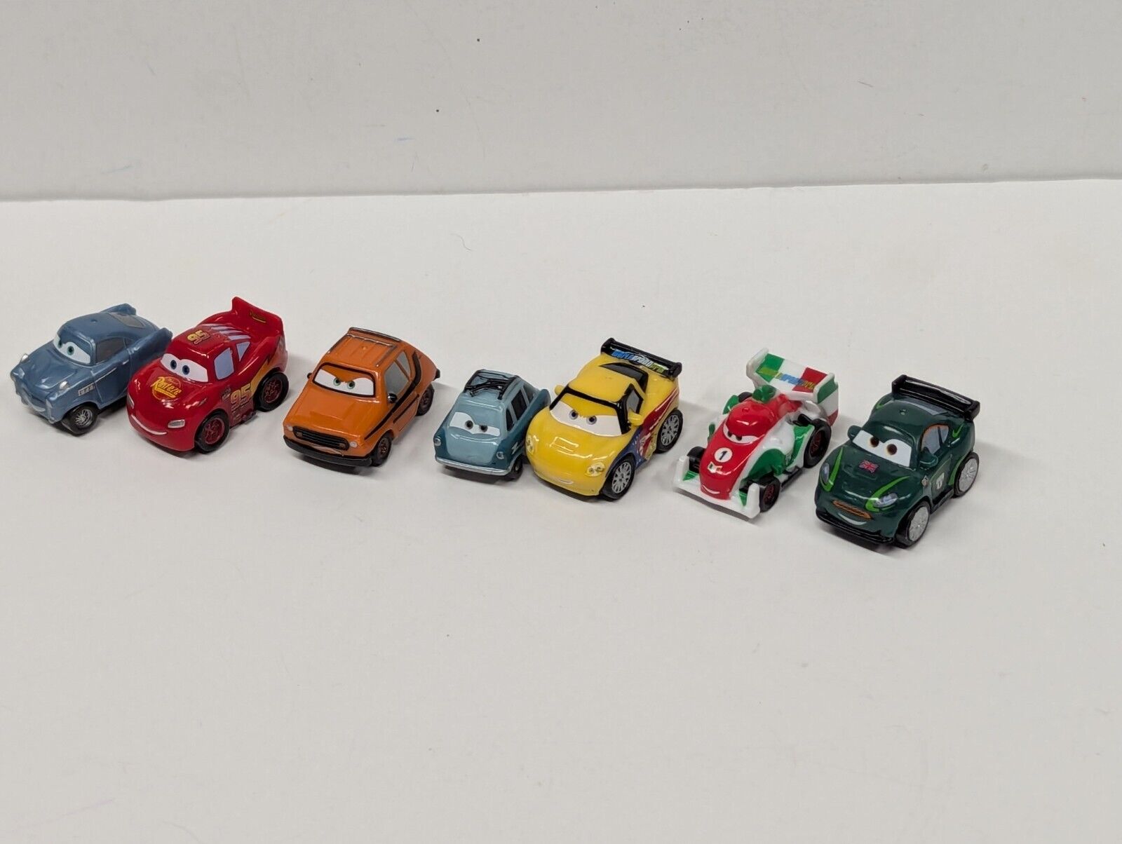 Disney Pixar Lot Of 7 Cars Mini Micro Drifters Racers McQueen Set Random Cars