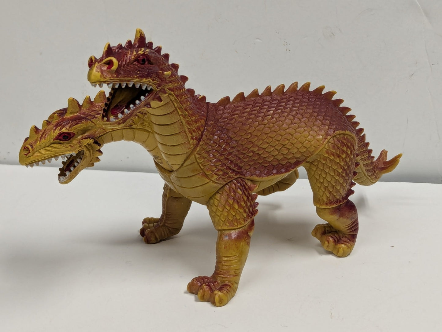 Vintage 1984 Imperial Two Headed Dragon Figure Hong Kong MOTU Brown Maroon