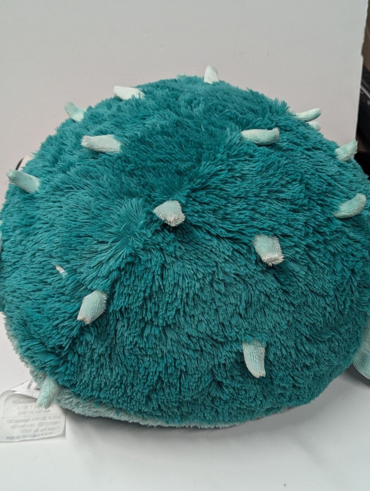 Squishable Teal Green Puffer Fish Plush Retired 15”