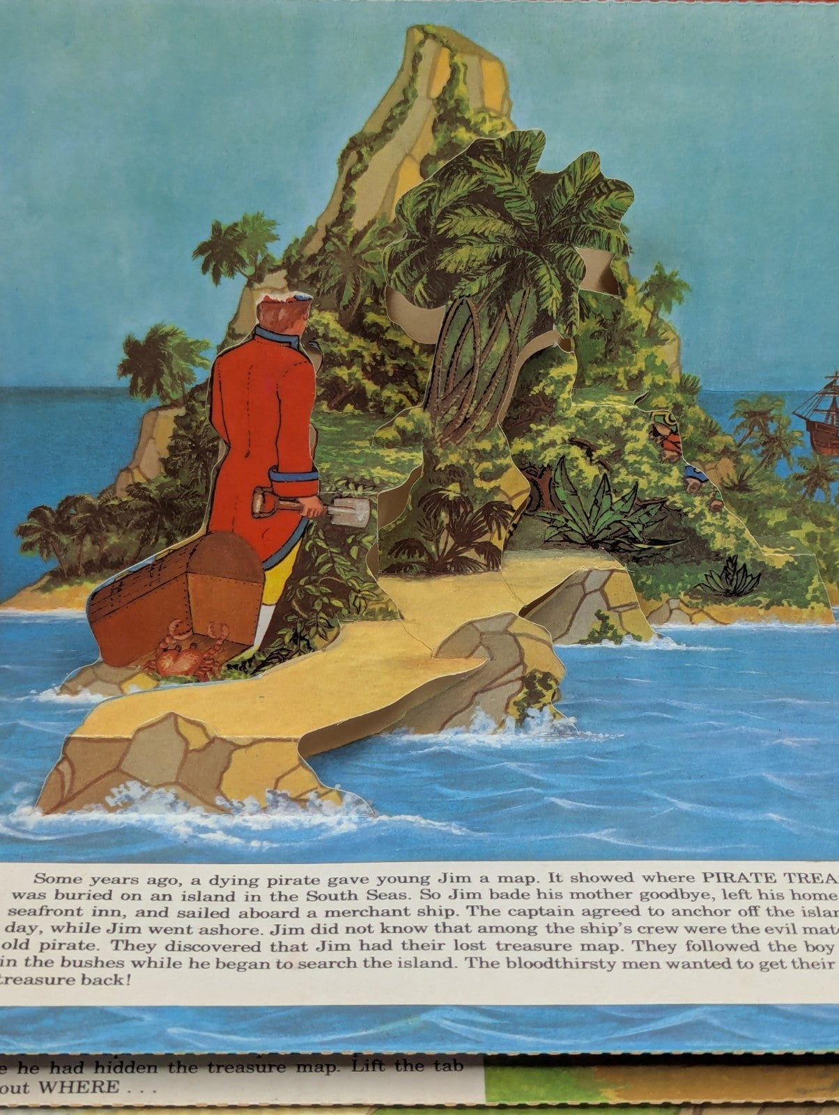 Vintage 1969 PURNELL Pirate Treasure A Novelty Pop Up Book Popup