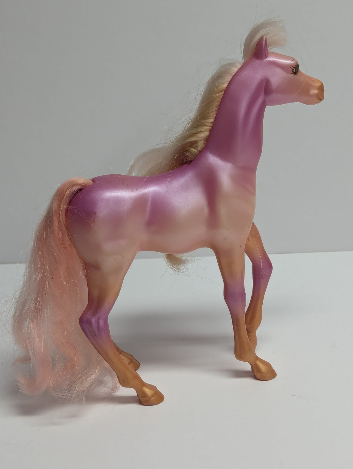 Vintage 1987 Kenner Fashion Star Fillies Darci Horse Pink & Yellow Toy