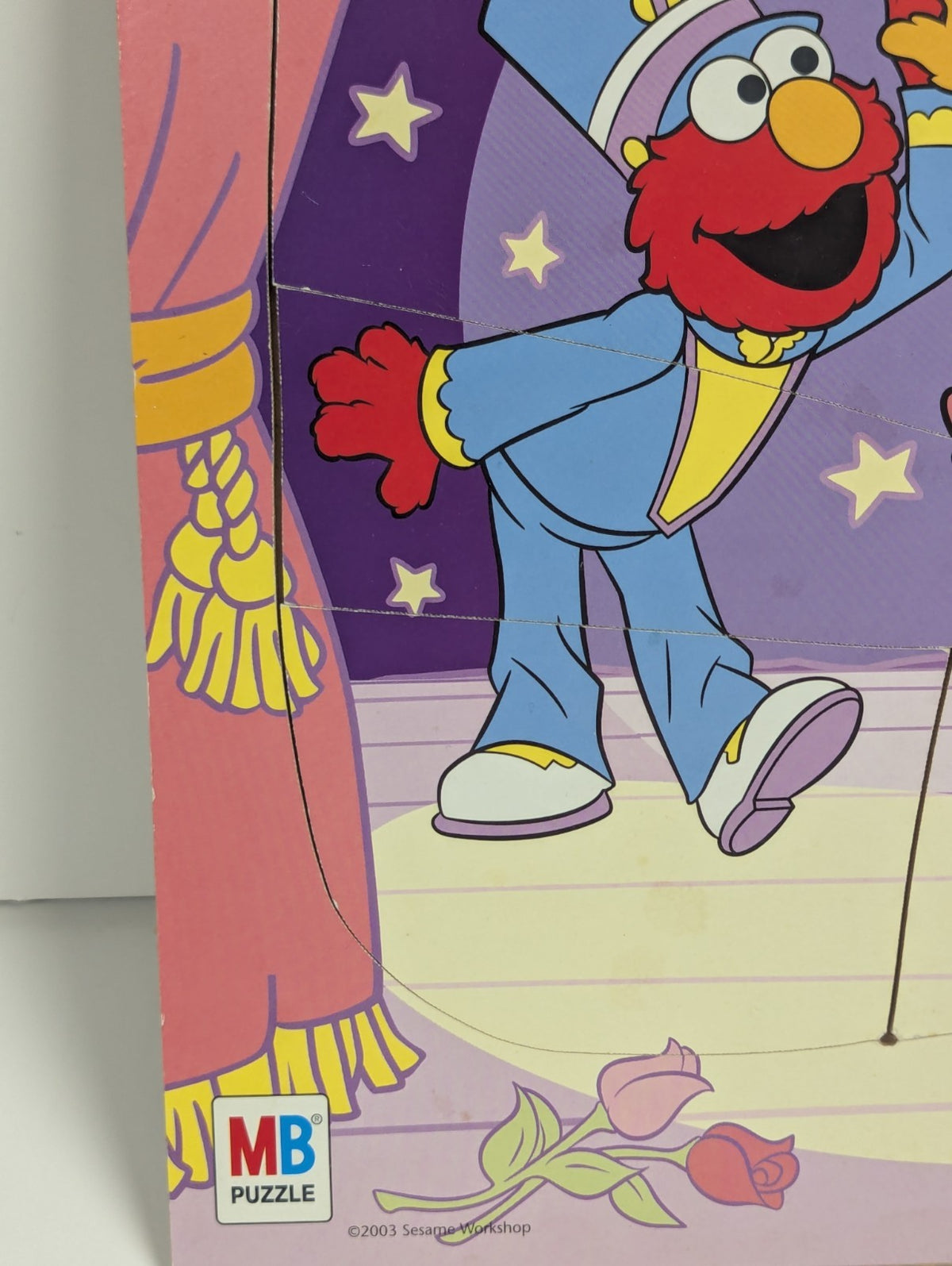 2003 SESAME STREET frame tray puzzle Zoe Ballerina kids toy Elmo & Zoe wooden