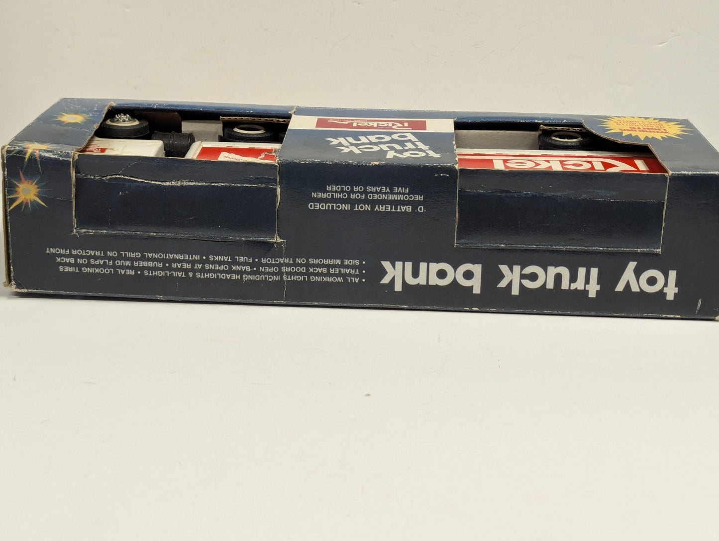 VINTAGE RICKEL TOY TRUCK BANK (Semi-Truck) IN ORIGINAL BOX