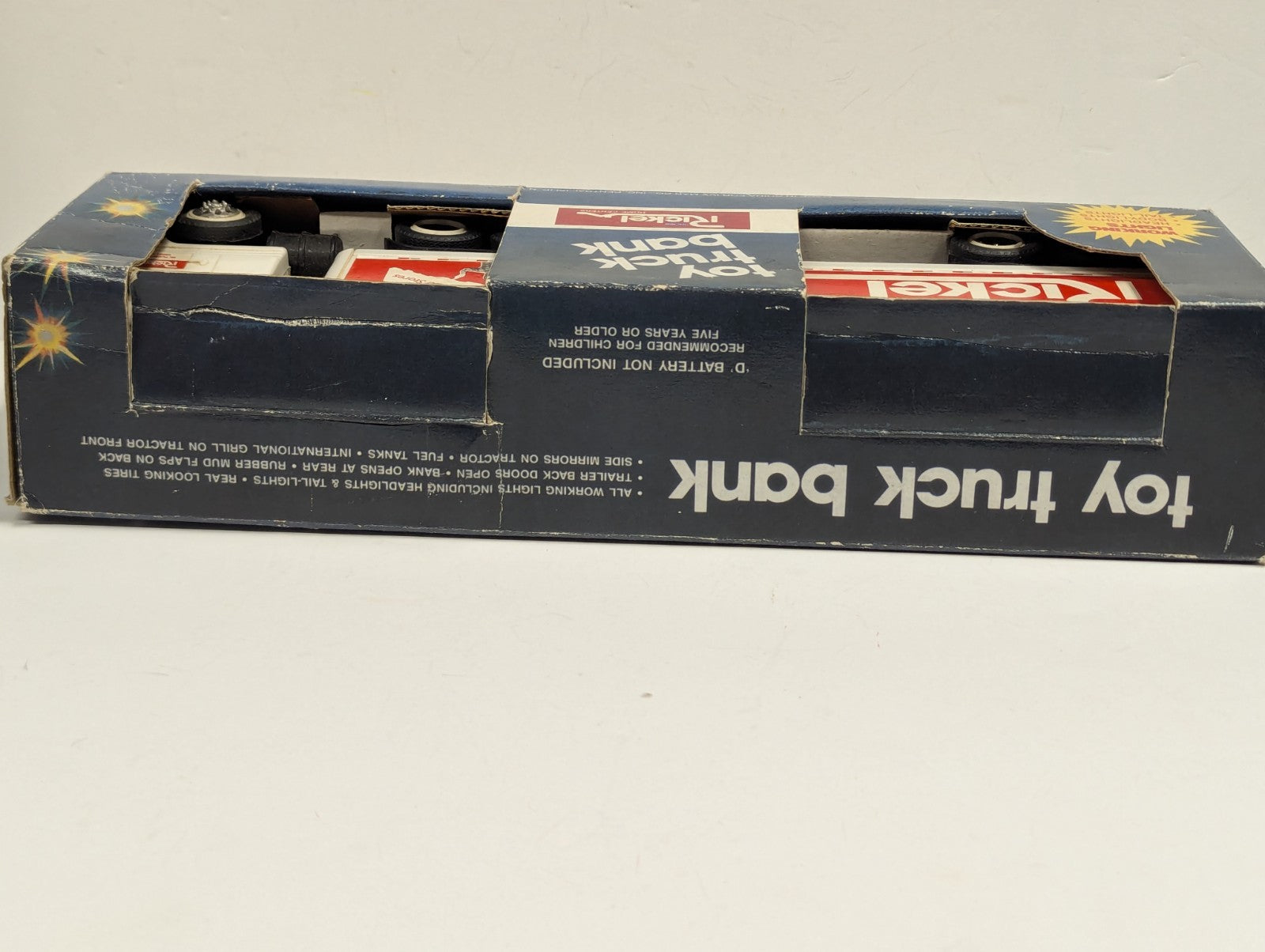 VINTAGE RICKEL TOY TRUCK BANK (Semi-Truck) IN ORIGINAL BOX