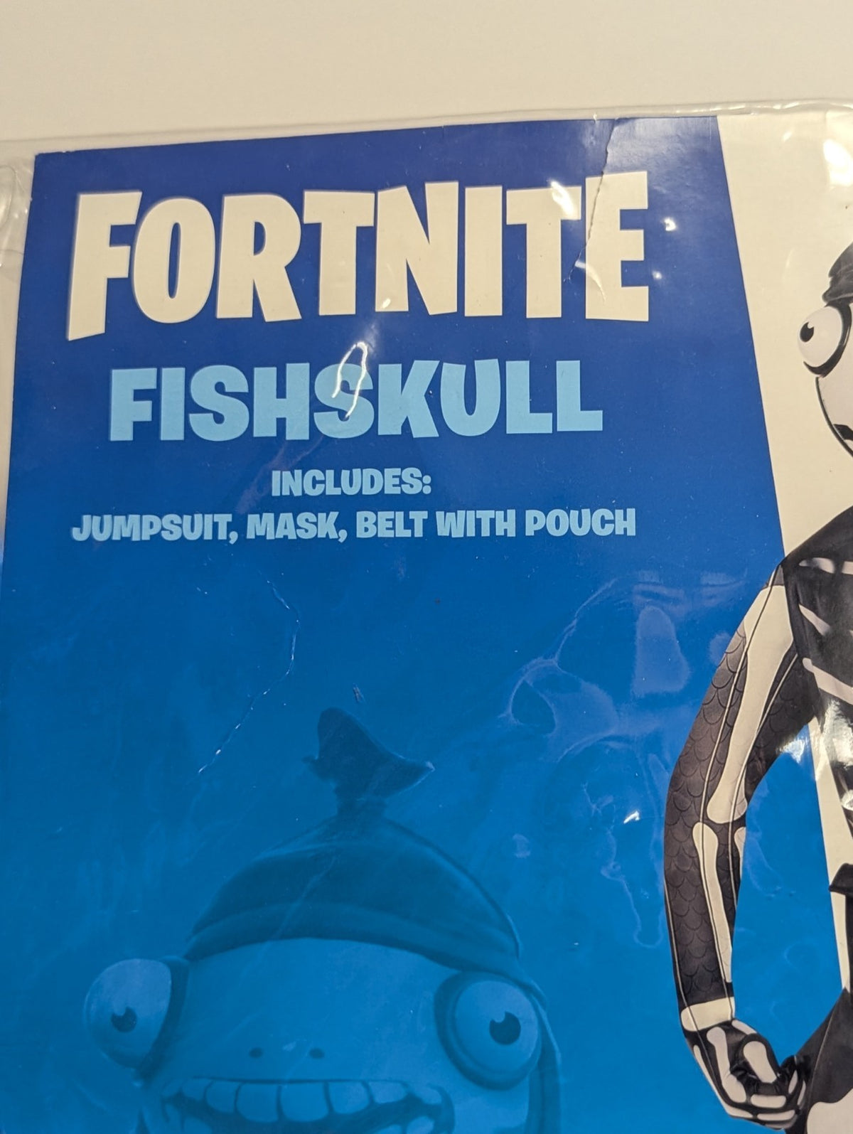 Spirit Fortnite Fishskull Halloween Costume Youth XL 14-16 Complete Outfit Mask