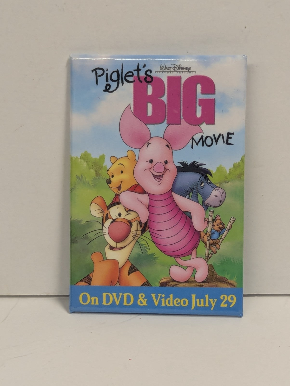 Button Piglet's Big Movie DVD Release Disney Promotional 2" x 3"