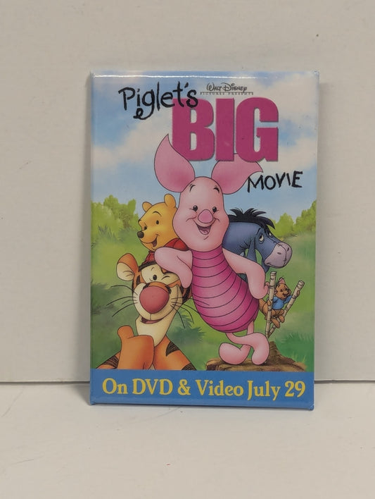 Button Piglet's Big Movie DVD Release Disney Promotional 2" x 3"