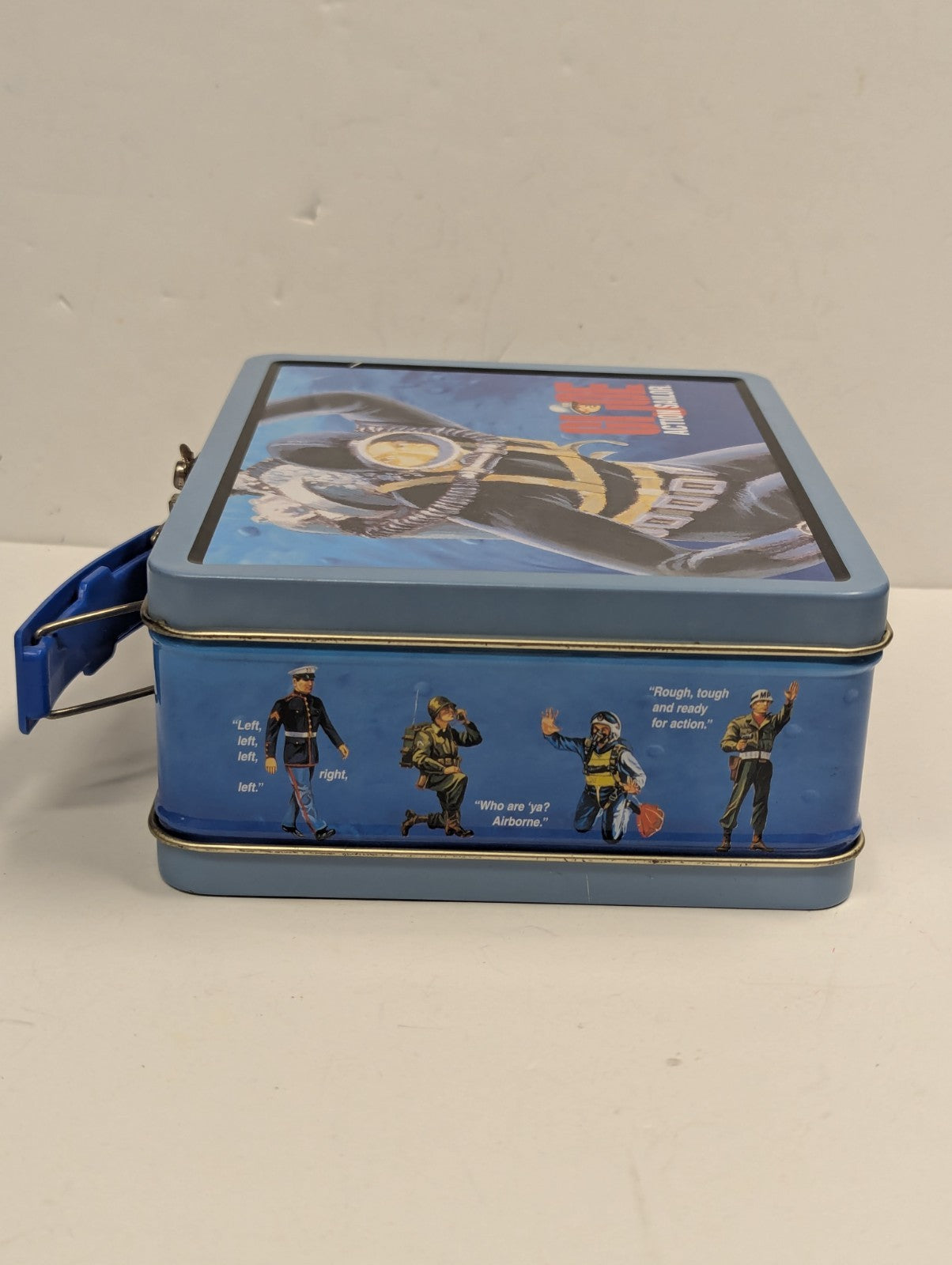 1998 GI Joe Lunch Box Hasbro Action Sailor Metal Tin Hero Blue Series 2