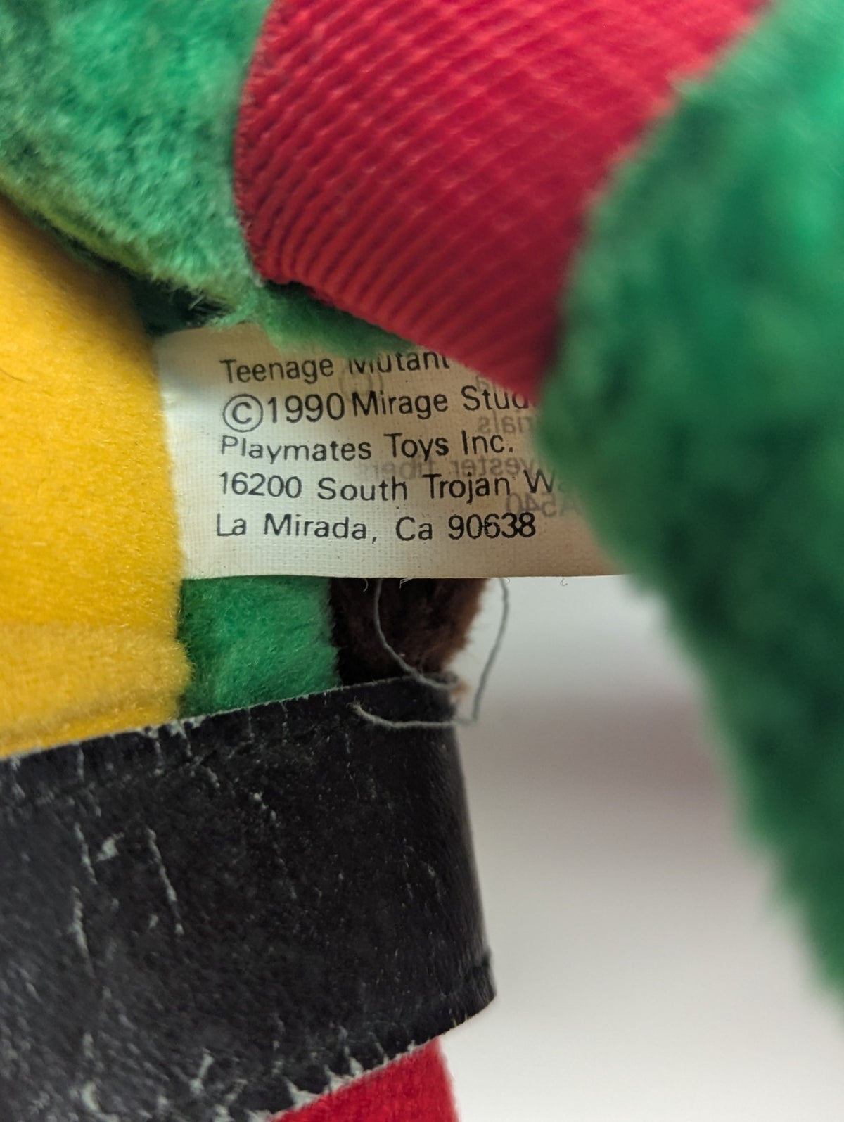 Vintage Teenage Mutant Ninja Turtles Santa Raphael Plush NO COAT Playmates