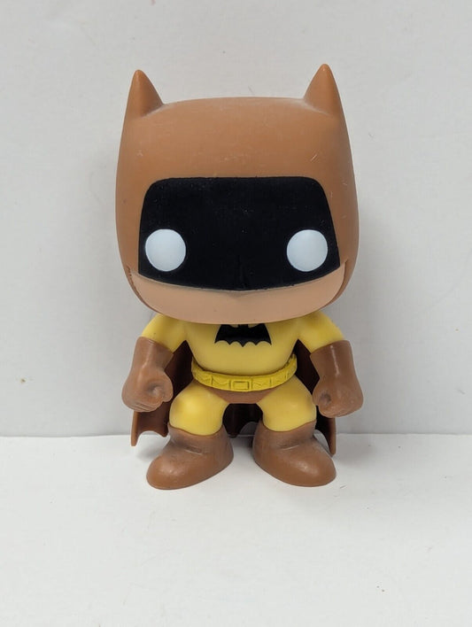 2014 Funko Pop Heroes Batman #01 Brown Yellow Batman Super Hero’s Dc Comics 