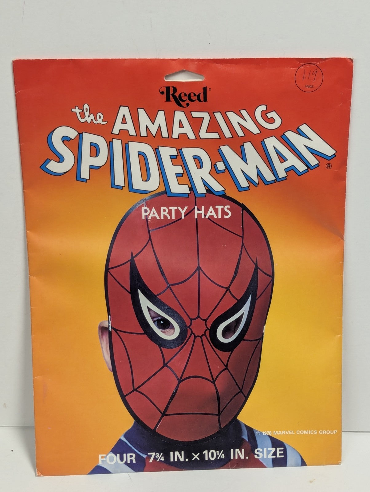 Vintage 1978 Paper The Amazing Spider-Man Party Hats Masks Marvel Comics Comic