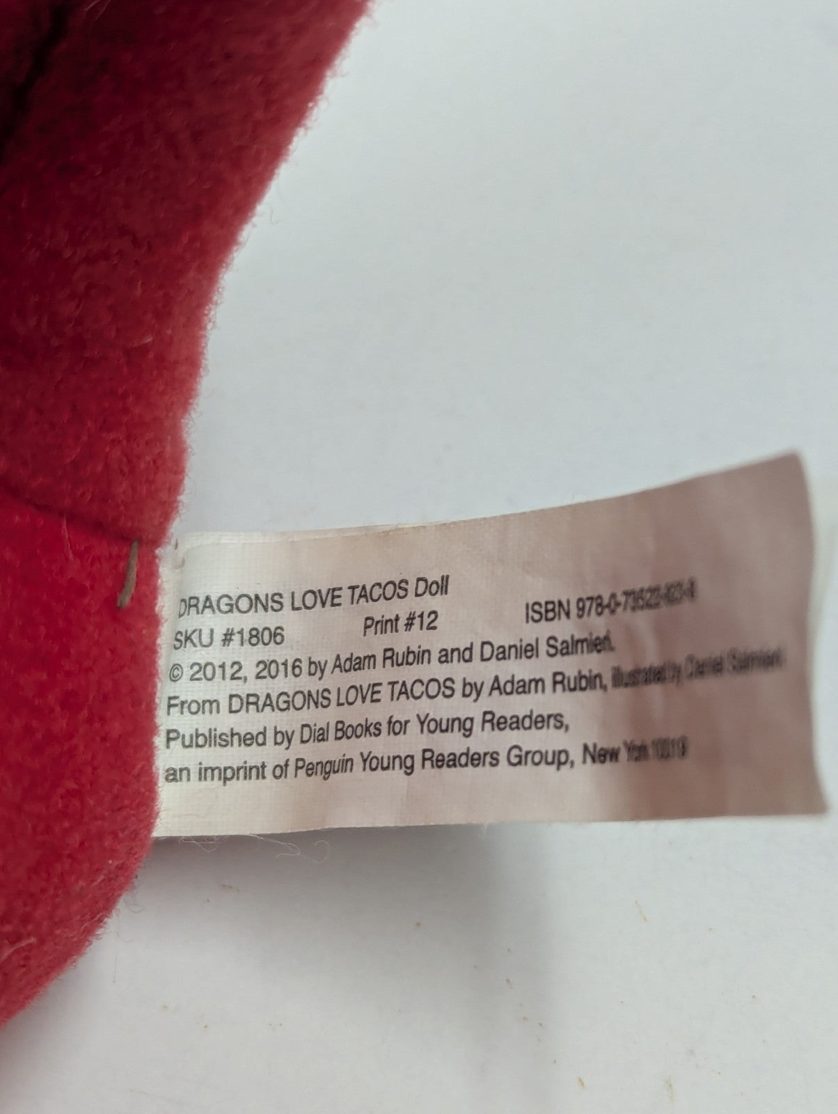 2016 MerryMakers 10" Red Dragon, Dragons Love Tacos Plush
