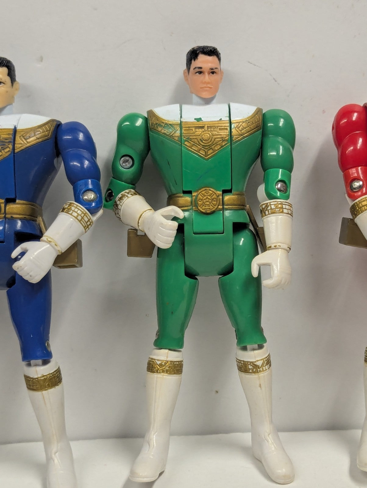 1996 Bandai Mighty Morphin POWER RANGERS ZEO Fliphead Figure Lot of 4 
