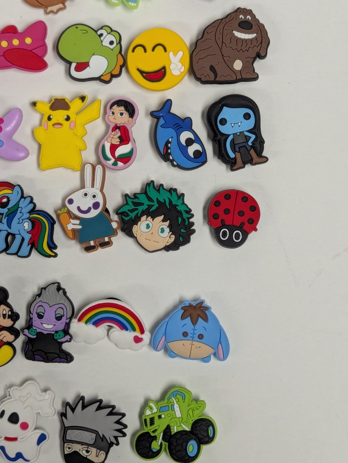 Huge Lot of JIBBITZ Crocs Shoe Charms Miscellaneous (Pokemon, Disney, Food, Ect)