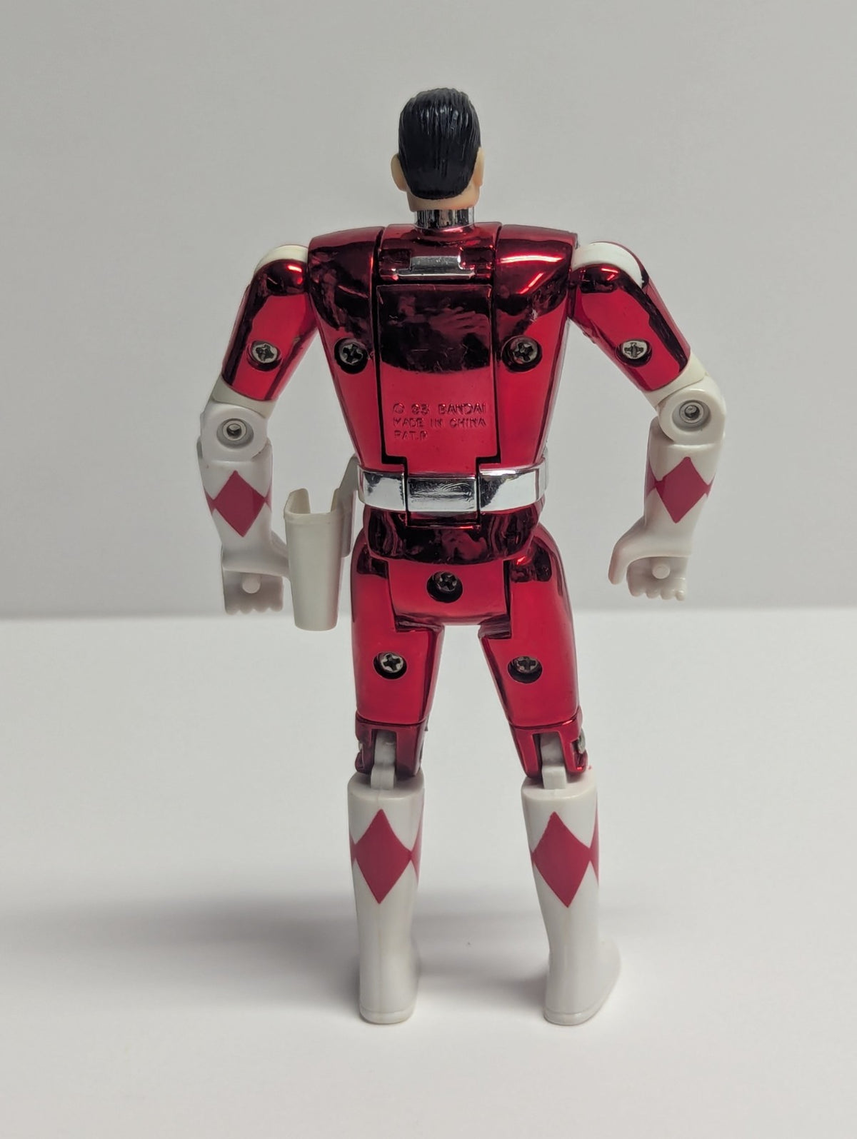 Mighty Morphin Power Rangers Red Metallic Ranger Flip Head Rocky