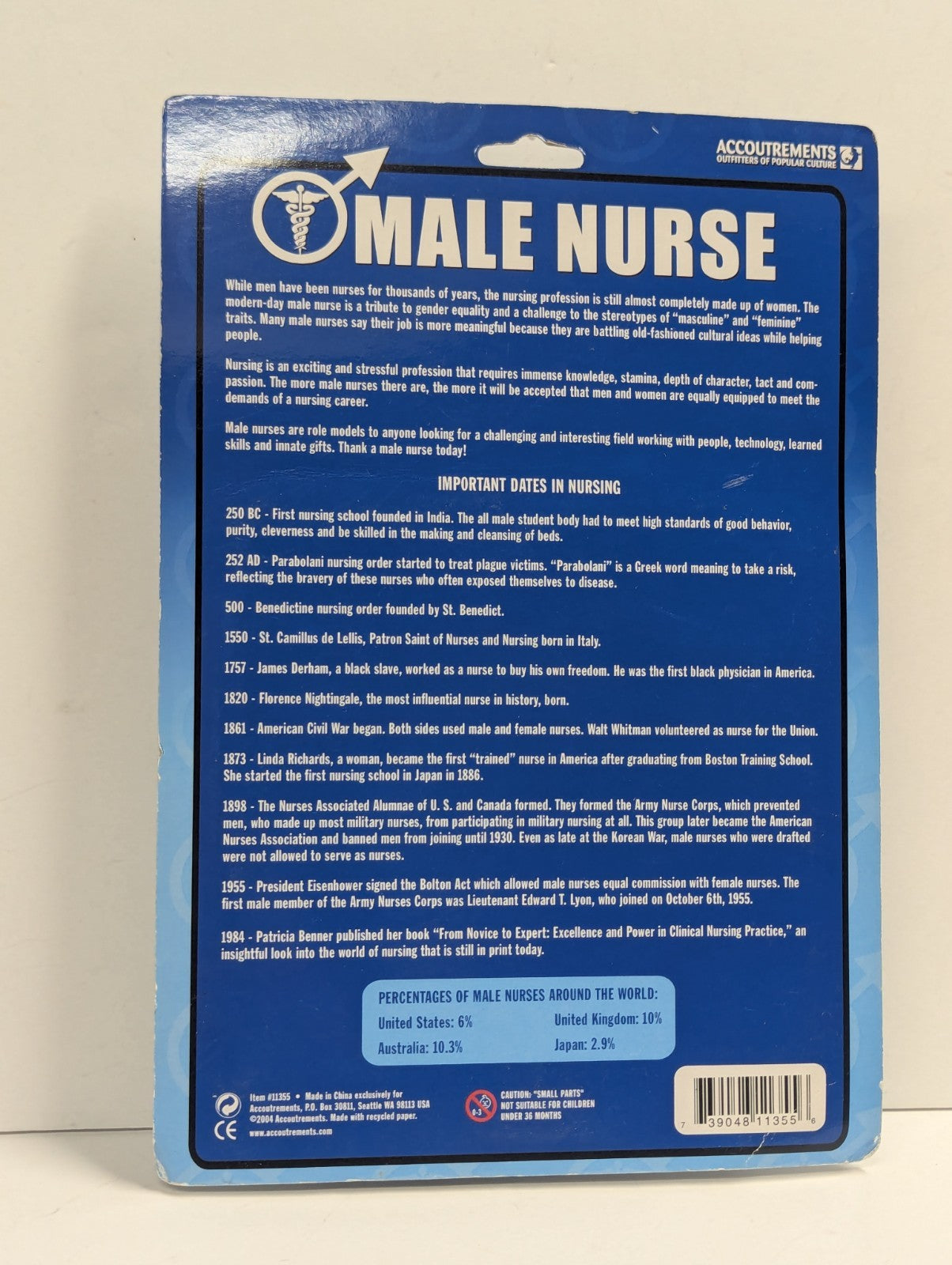 2004 Accoutrements Male Nurse Action Figure w/ Stethoscope & X-Ray Board
