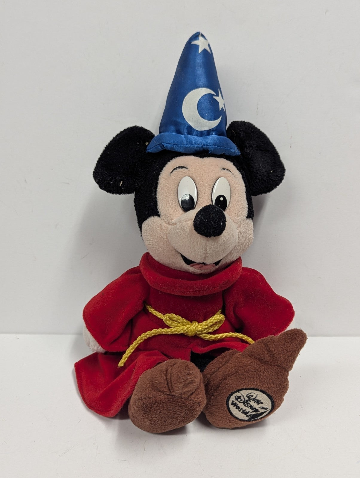Mickey Mouse Fantasia Sorcerer Plush Walt Disney World Store Stamped Foot