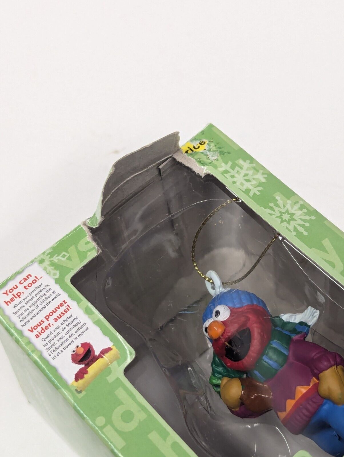 2008 KURT ADLER SANTA'S WORLD CHRISTMAS TREE ORNAMENT - SESAME STREET ELMO